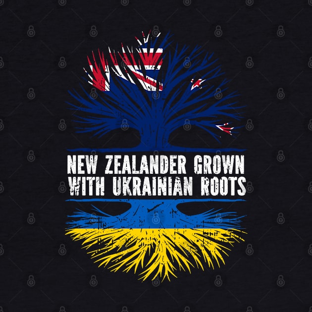 New Zealander Grown with Ukrainian Roots Flag by silvercoin